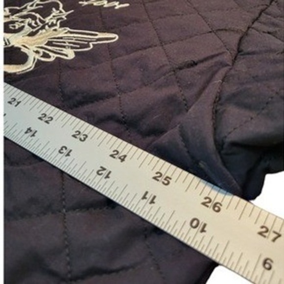 BOYS LIE Quilted Embroidered Cherub Hoodie Black Cotton Polyester Fill OS - Picture 7 of 8